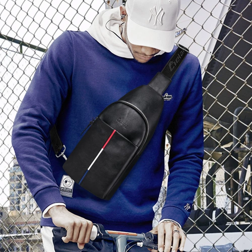 Мужская нагрудная сумка, трендовая сумка на одно плечо для отдыха, рюкзак