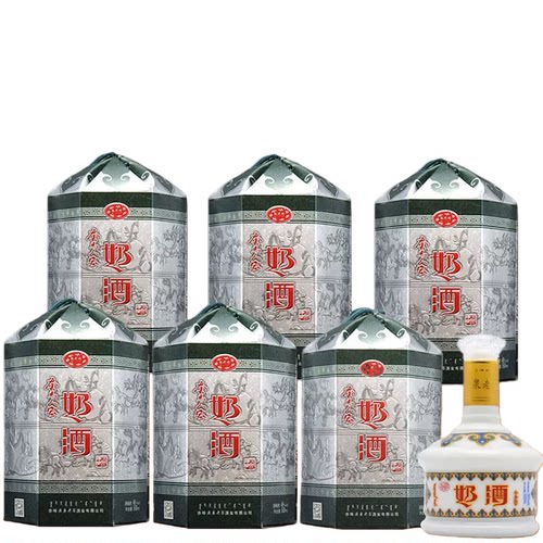 6瓶正宗奶酒套马人家蒙古包内蒙草原礼盒瓷瓶奶酒48度500ml每瓶 - 图3