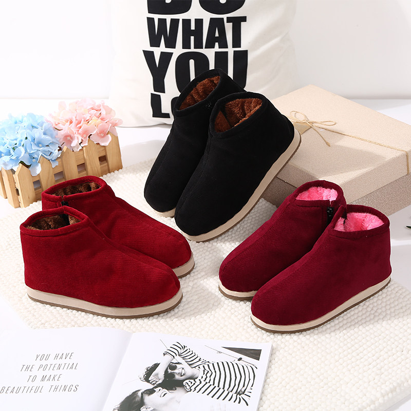 冬季棉鞋女男手工棉鞋加绒加厚底中老年人妈妈保暖防滑包跟鸡婆鞋,淘宝优惠券,粉丝福利购,淘宝优惠卷