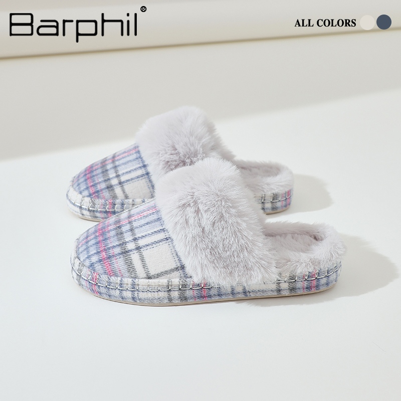 Barphil福利清仓拖鞋春季新款拖鞋女情侣款包头软底毛毛拖鞋女 - 图2