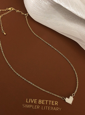 简约风日韩新款潮满钻女森系项链