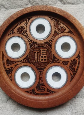 五福临门3元福字乌檀木摆件（不带银币价格）送壳内圈鸡翅木架子