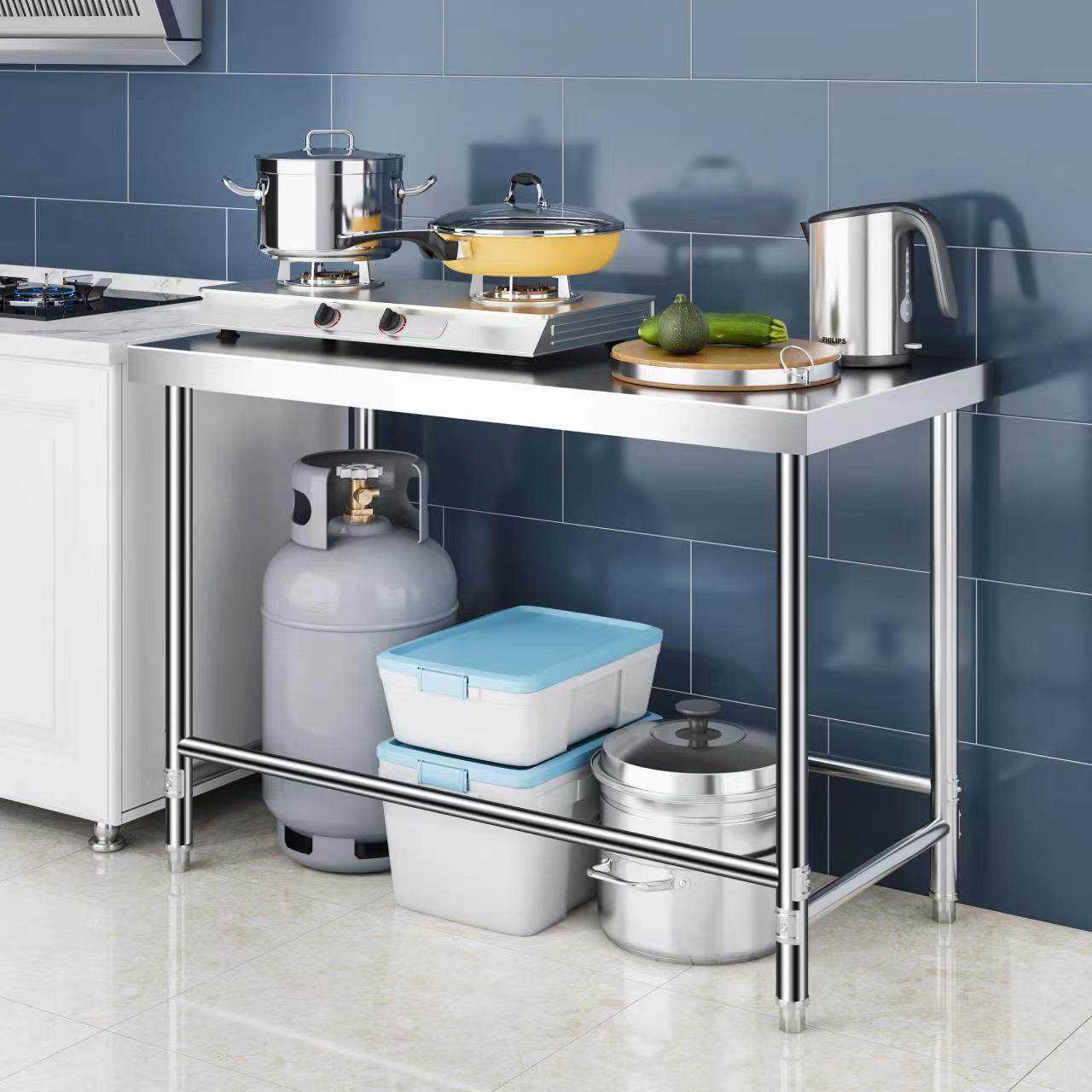 单层不锈钢304置物架煤气罐支架一层微波炉收纳架灶台储物架家用1,淘宝优惠券,粉丝福利购,淘宝优惠卷