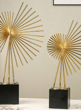 轻奢风设计感几何金色金属工艺品