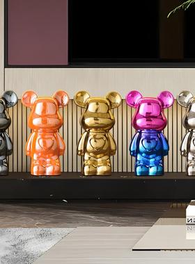 潮玩特大陶瓷暴力熊装饰品摆件