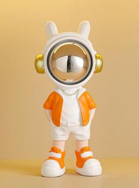 网红卡通潮玩公仔宇航员装饰摆件