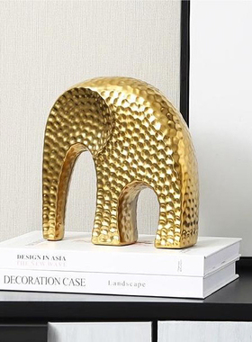 轻奢抽象艺术几何小圆珠陶瓷大象