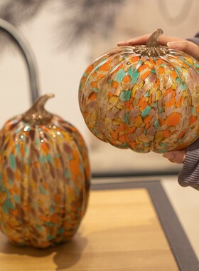 高级感琉璃南瓜摆件乔迁送礼摆件