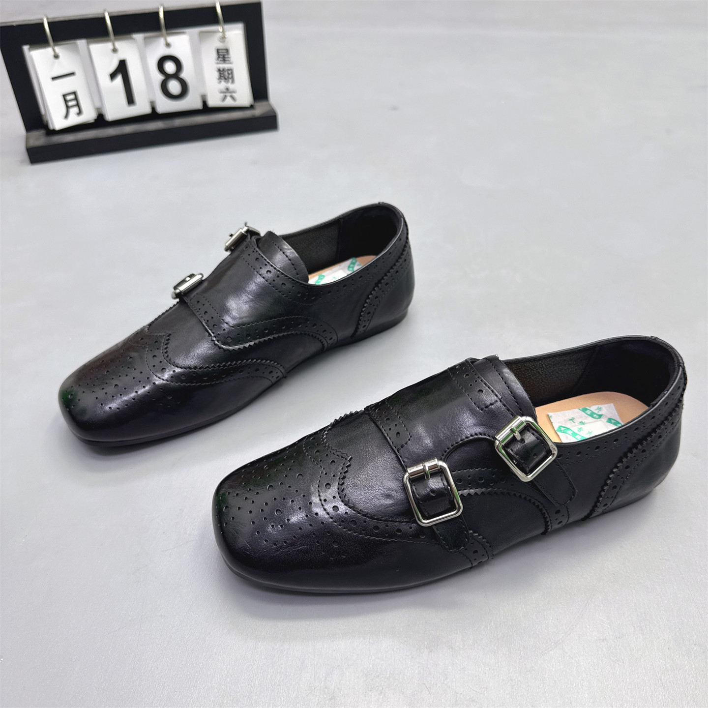 头层牛皮加绒英伦风小皮鞋女2025冬新款复古流苏布洛克鞋玛丽珍鞋,淘宝优惠券,粉丝福利购,淘宝优惠卷