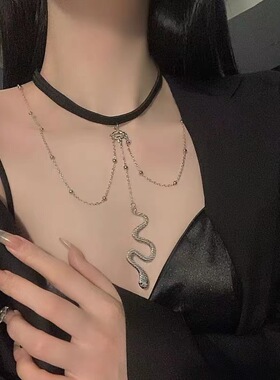 欧美个性蛇形性感沙滩腿链ins女多层流苏链条身体链饰品