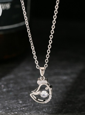 ins抖音同款十二生肖灵动项链女微镶个性网红钛钢颈链本命年吊坠