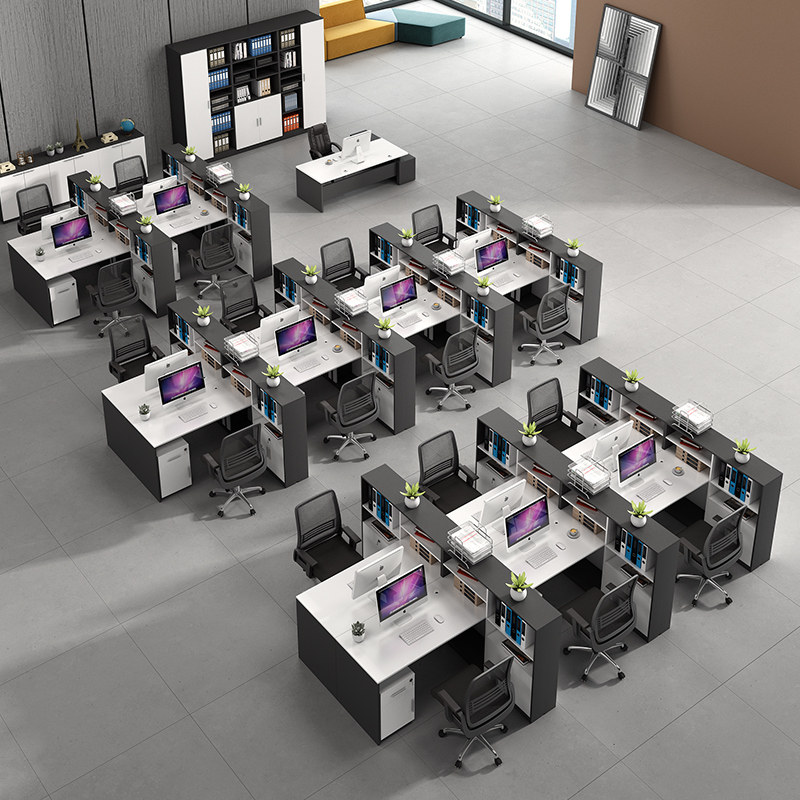 职员办公桌子办公室员工电脑办公桌椅组合简约现代财务办工桌单人