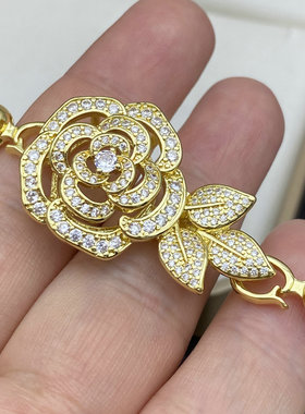 珍珠项链扣子花朵喇叭扣长款搭扣