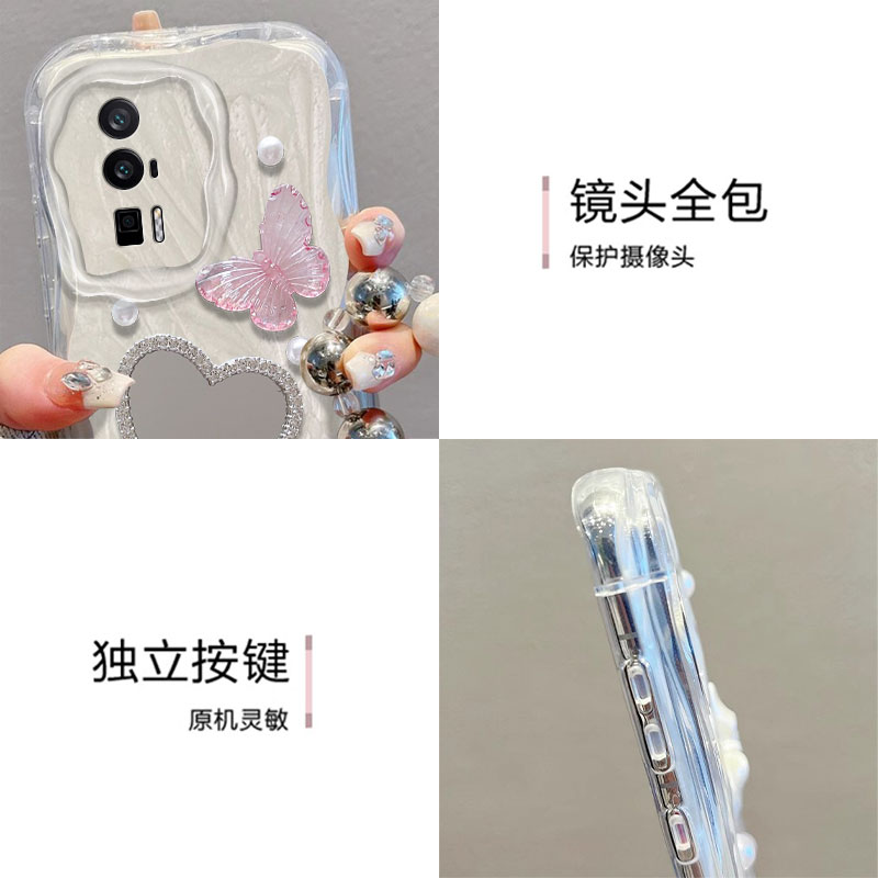 白色奶油珠光高级感适用红米k60至尊版手机壳k70系列k50Pro全包k40s防摔Redmi小米note12Pro新款14por保护套 - 图2