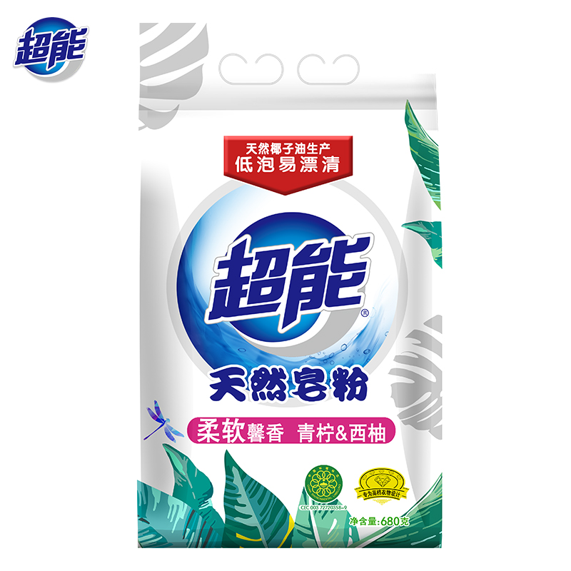 【69元任选5件】超能天然680g皂粉 超能洗衣粉