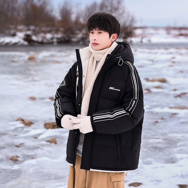 唐九洲明星同款MTVO迈特优潮牌连帽保暖羽绒服男冬季加厚冬装外套