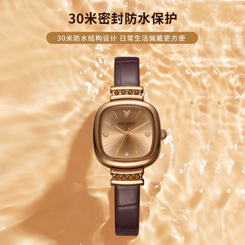 迪士尼女士女款轻奢小众女生手表 蕾航手表国产腕表