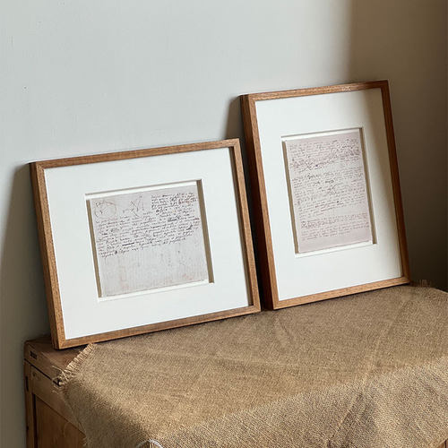 【牛顿手稿】自然哲学家居小众中古复古装饰画摆件客厅壁画实木画 - 图1