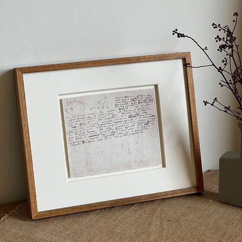 【牛顿手稿】自然哲学家居小众中古复古装饰画摆件客厅壁画实木画 - 图2