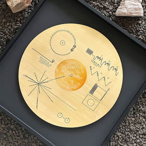 【宇宙唱片】黄铜潮流现代艺术极简装置挂画家居设计师小众装饰画 - 图3