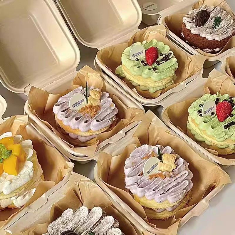 网红便当盒舒芙蕾蛋糕纸浆一次性打包盒春游野餐甜品点心包装盒,淘宝优惠券,粉丝福利购,淘宝优惠卷