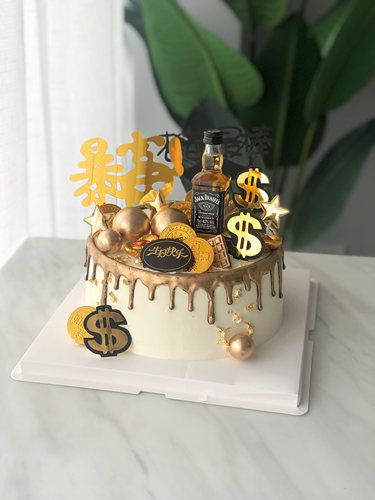 男神老板暴富蛋糕装饰全村最帅美金插件插牌插卡烘焙派对生日摆件 - 图1