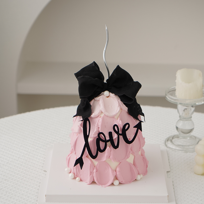 2.14情人节许愿树蛋糕装饰亚克力love插件情侣告白蝴蝶结2025装扮
