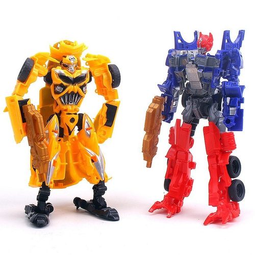 烘焙蛋糕装饰品卡通男孩儿童变形机器人汽车人生日蛋糕装饰摆件 - 图3