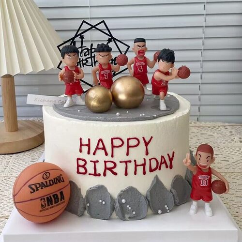 网红创意篮球球鞋模型蛋糕装饰品摆件男神男孩生日情景派对配件 - 图2
