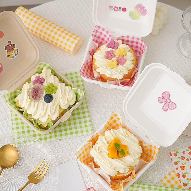网红便当盒舒芙蕾蛋糕纸浆一次性打包盒春游野餐甜品点心包装盒,淘宝优惠券,粉丝福利购,淘宝优惠卷