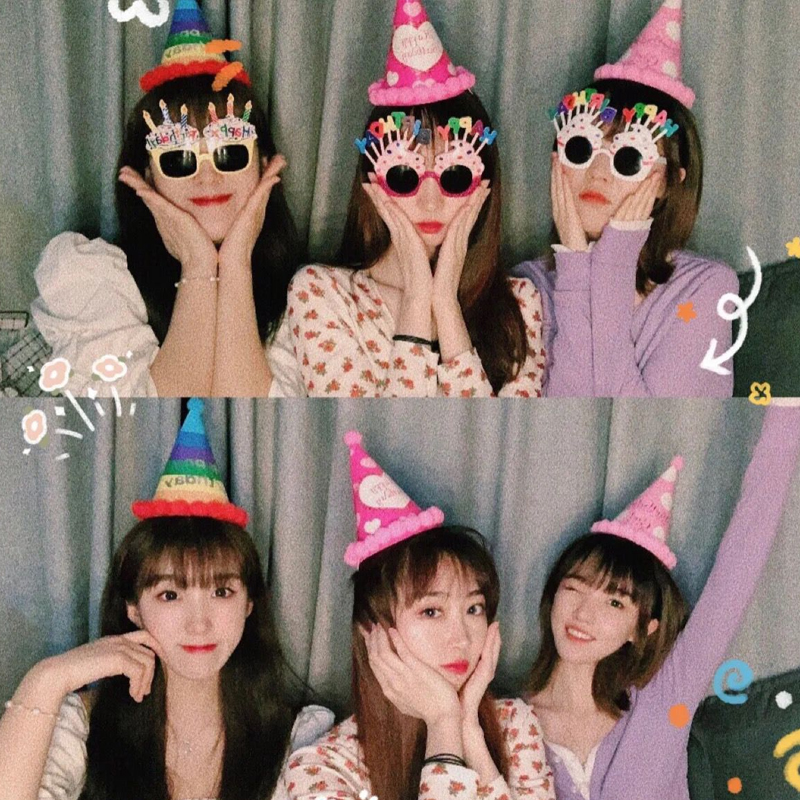 生日装饰场景布置派对眼镜宝宝周岁快乐儿童女孩皇冠蛋糕帽子拍照