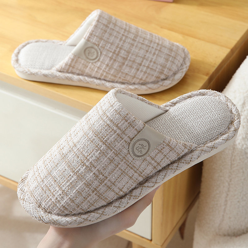 四季春秋布拖鞋棉麻吸汗不防臭脚月子保暖棉拖鞋女防滑情侣居家冬,淘宝优惠券,粉丝福利购,淘宝优惠卷
