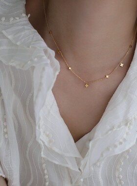 繁星锁骨链北斗满天星精致小巧短链镀金不掉色小众轻奢礼物夏