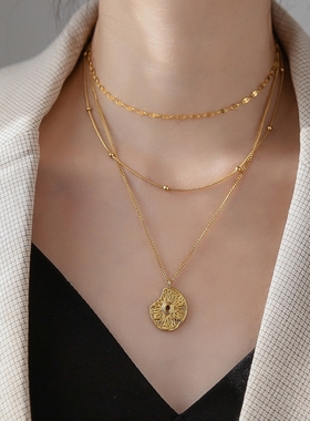 简约冷淡风小珠珠项链不掉色韩国