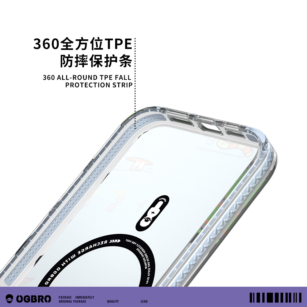 OGBRO适用苹果iPhone15promax手机壳14 Pro磁吸保护套新款防摔全包壳magsafe卡通男女