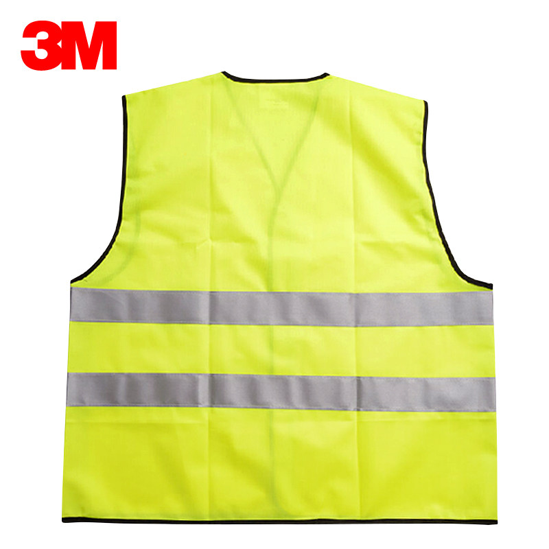 3M反光衣背心安全服交通汽车环卫施工路政工程骑行免保养荧光马甲_虎窝淘