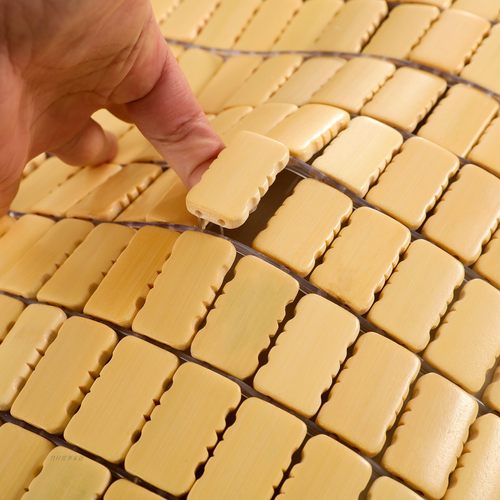 麻将凉席1.8m床竹席折叠麻将席1.5m竹块席1.2米单双人0.9学生宿舍 - 图1