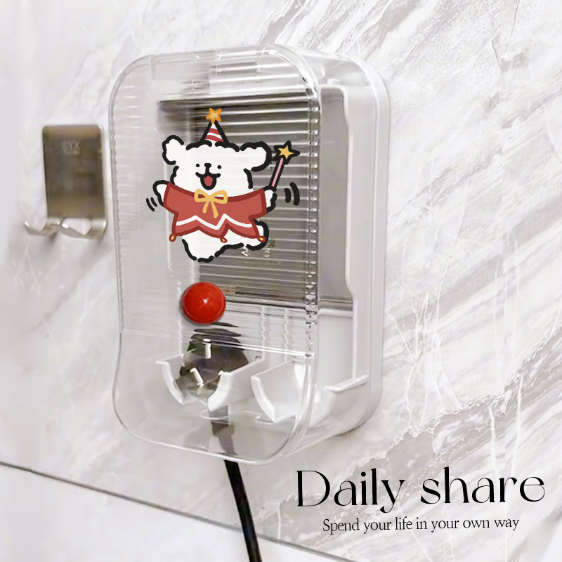 智能马桶插座防水罩卫生间防溅盒86型浴室透明开关防水盒保护罩盖 - 图0