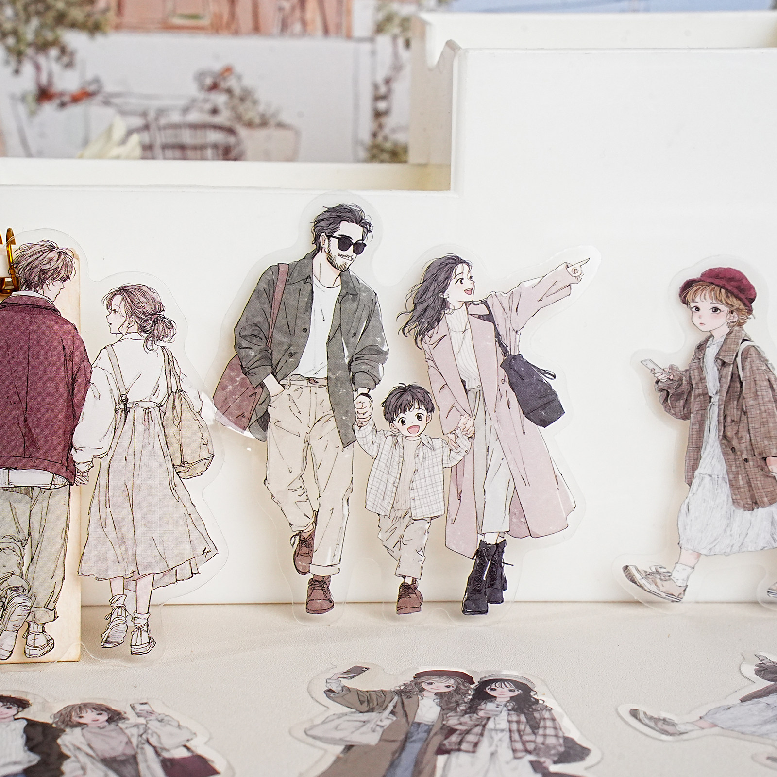 烟火行人PET模切贴纸包都市男女人物手帐生活场景装饰素材贴画,淘宝优惠券,粉丝福利购,淘宝优惠卷