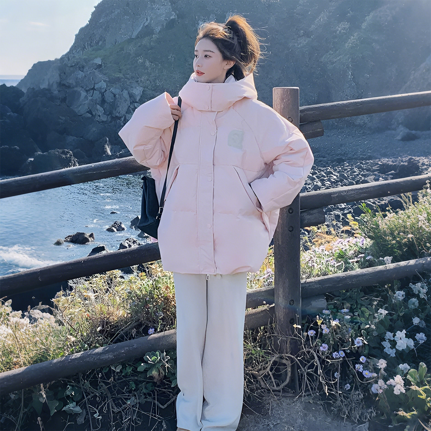 300斤胖mm特大码粉色连帽宽松棉服女冬季加厚保暖慵懒风棉衣外套,淘宝优惠券,粉丝福利购,淘宝优惠卷