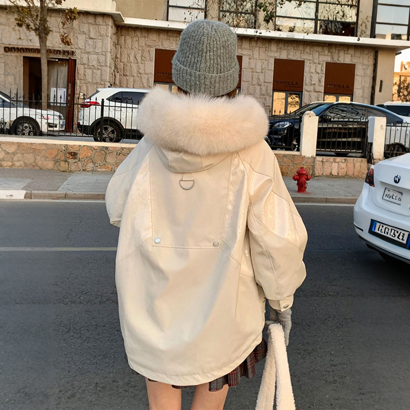 特大码女装胖mm时尚设计感毛领派克棉服女宽松加厚保暖棉衣外套潮,淘宝优惠券,粉丝福利购,淘宝优惠卷