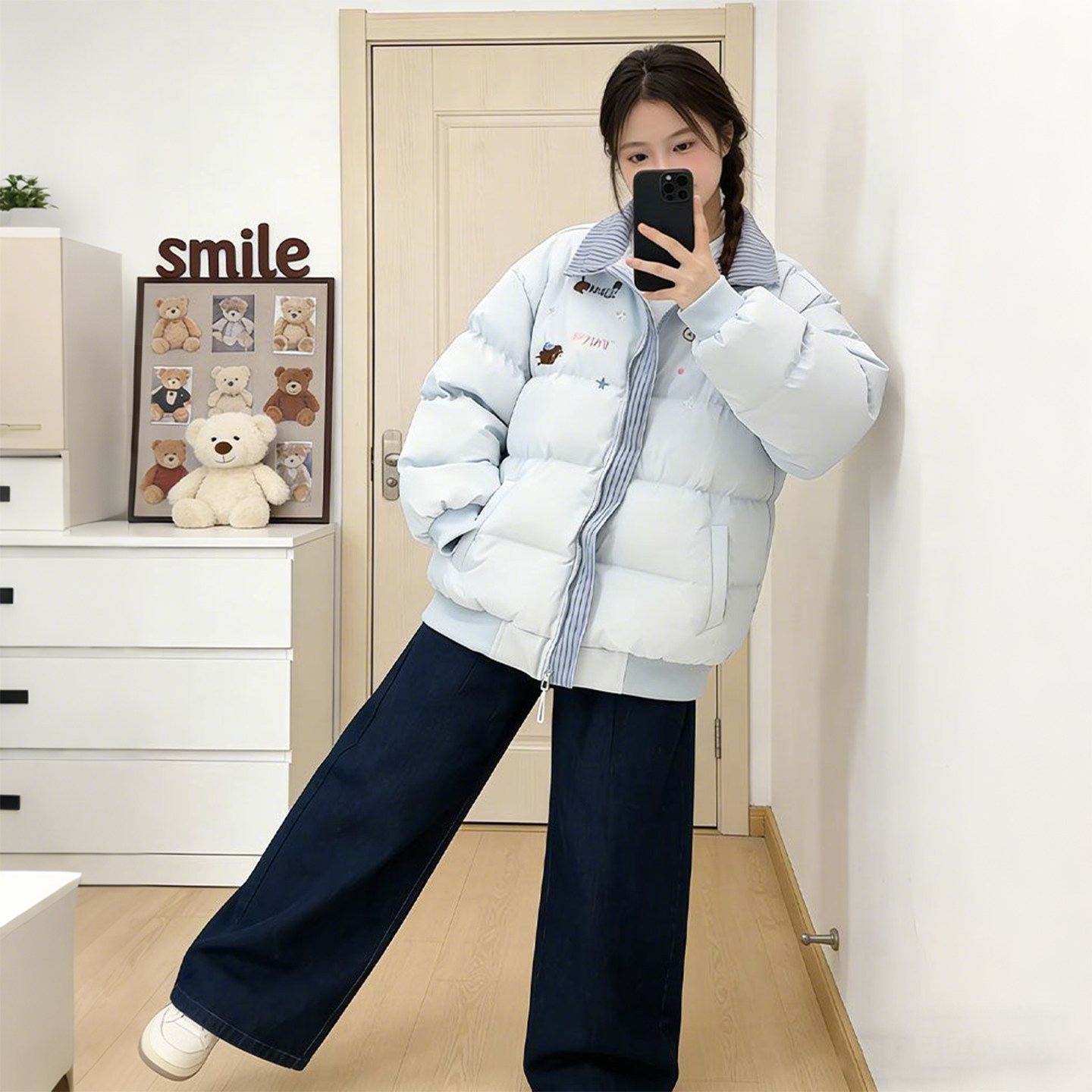 特大码女装胖mm韩系撞色翻领棉服女冬季加厚保暖高级感棉衣外套潮,淘宝优惠券,粉丝福利购,淘宝优惠卷