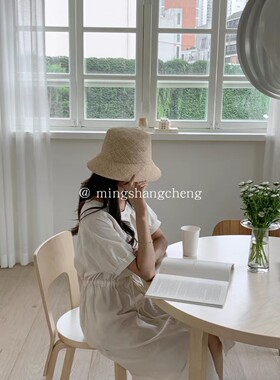 渔夫帽出游复古春夏编织遮阳草帽