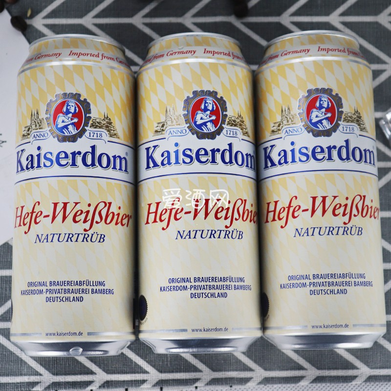 凯撒kaiserdom啤酒德国进口白啤酒500ml*24罐整箱啤酒 精酿 小麦