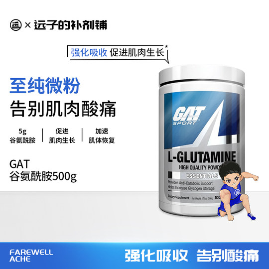 美国GAT盖特概特谷氨酰胺500g克国产300克运动健身补剂非肌肉诺特