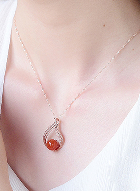 玫瑰金本命年礼物南红玛瑙送妈妈