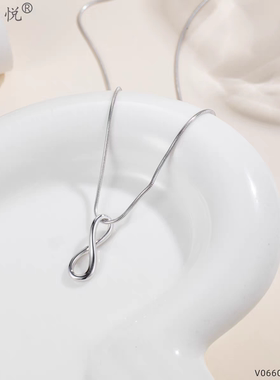 简悦银饰S925纯银项链ins风简约轻奢小众设计高级感个性银饰品女
