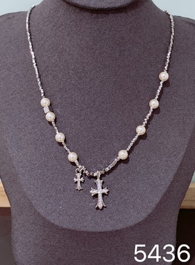 丽银饰品丽贝丽影潮汐心跳复古几何爱心锆石项链瑞衣链系列904