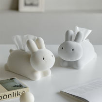 Small Rabbit fun paper towel box Living room Dining Room Table Bedroom Nordic Style Pure Color Crammy With cute Home