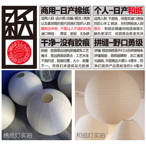 野口勇灯具30A日式akari复古吊灯罩书房卧室玄关床头吧台过道吊灯 - 图0